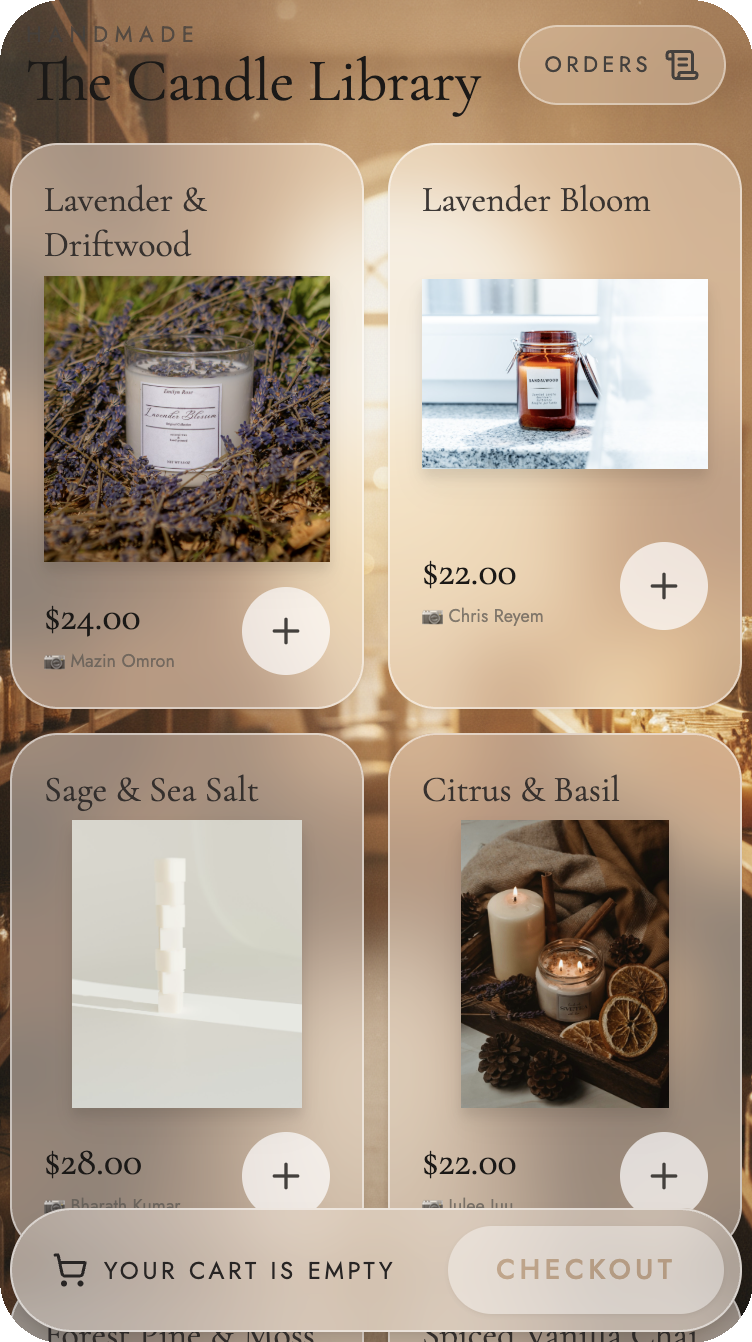 LittleShop handmade candle storefront app
