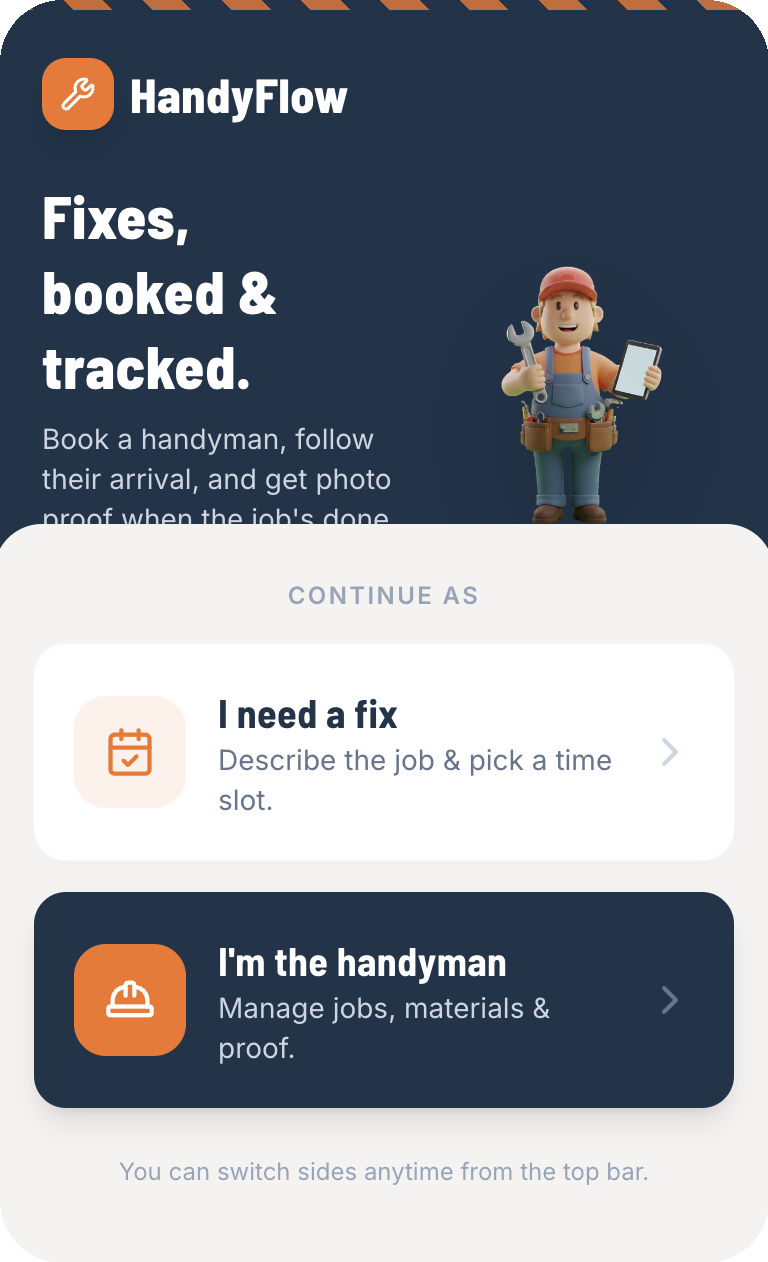 HandyFlow handyman job app